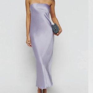 REFORMATION Silk lavender dress